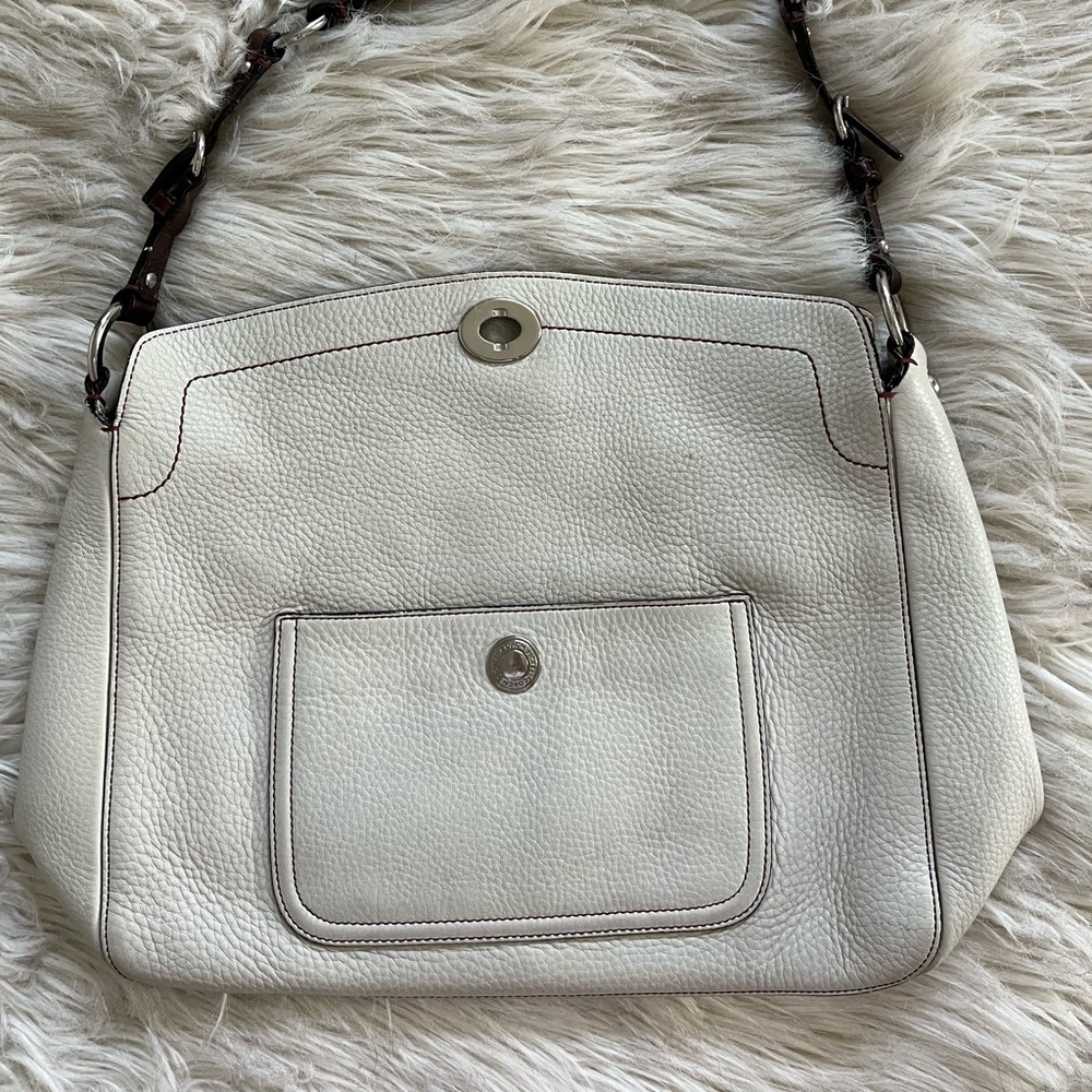 Off white coach shoulder bag